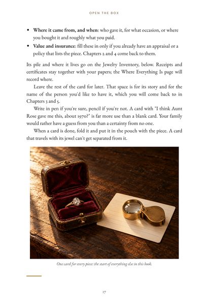 Sample page 1 of The Jewel Box Letter