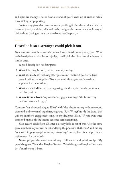Sample page 3 of The Jewel Box Letter