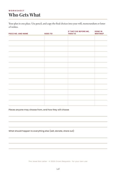 Sample page 4 of The Jewel Box Letter